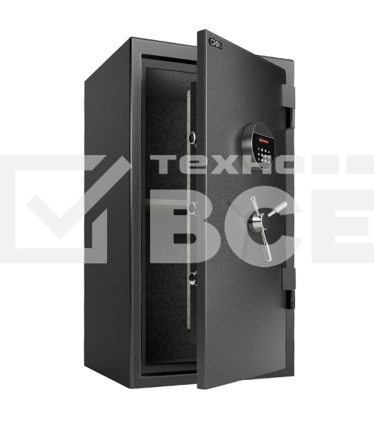 Сейф огнестойкий Deli ET602 800x 450x 400 мм, ключевой/электронный, темно-серый