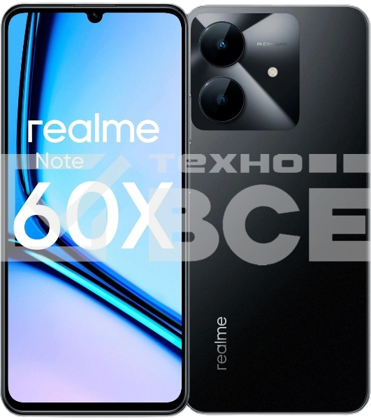Смартфон Realme Note 60х, 4/128Gb, черный