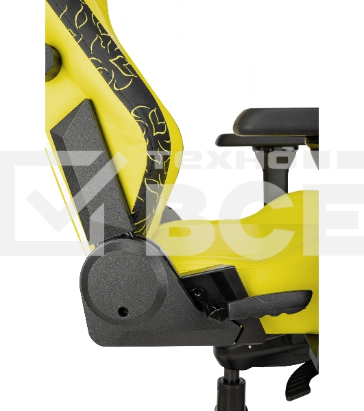 Кресло Knight Craft Dragon желтый, экокожа, 120 кг, механизм качания