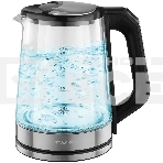 Чайник электрический Starwind SKG2112 2л. 1800Вт черный/прозрачный корпус: стекло, фото 1