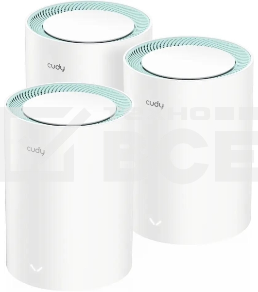Бесшовный Mesh роутер Cudy M1500 (M1500(3-PACK)) AX1500 10/100/1000BASE-TX (упак.:3шт)