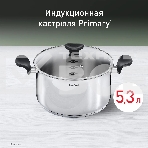 Кастрюля Tefal Primary E3084674 5.2 л. d=24 см (с крышкой) стальной (2100120958), фото6