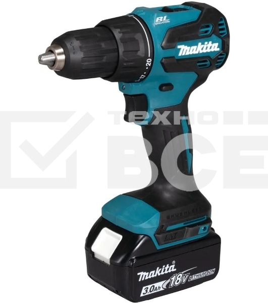 Дрель-шуруповерт Makita DHP490SF1J аккум. патрон:быстрозажимной