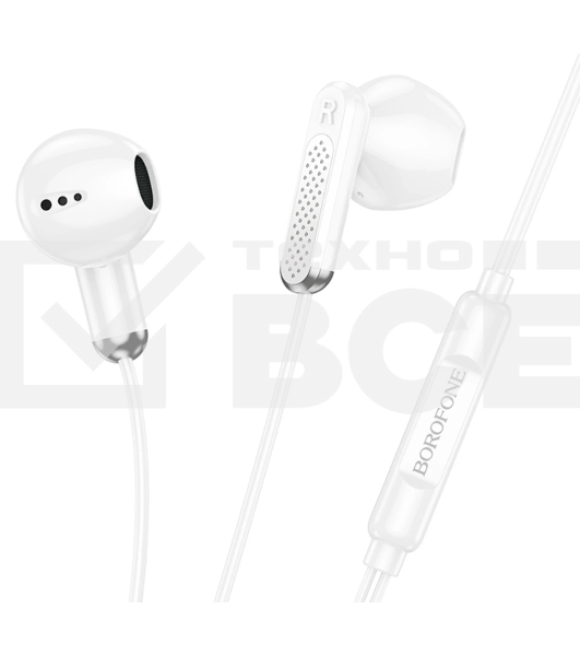 Проводные наушники Borofone BM89 Surpass белый, вкладыши