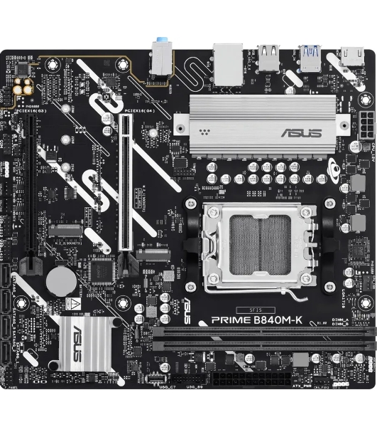 Материнская плата Asus PRIME B840M-K Socket AM5 AMD B840 2xDDR5 mATX AC`97 8ch(7.1) 2.5Gg RAID+HDMI