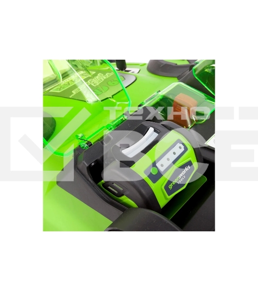 Газонокосилка аккумуляторная GreenWorks G40LM49DB, TwinForce, 40V, 49 см, без АКБ и ЗУ  (2500207)