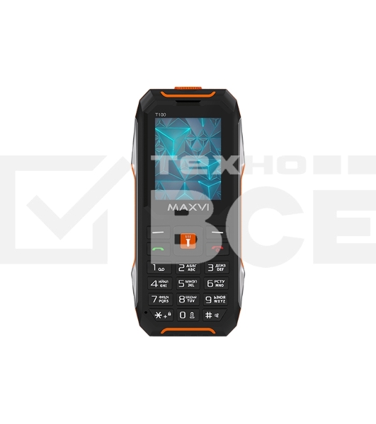 Мобильный телефон Maxvi T100 оранжевый