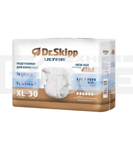 Подгузники для взрослых Dr.Skipp Ultra, р-р XL, 30 шт., 8109