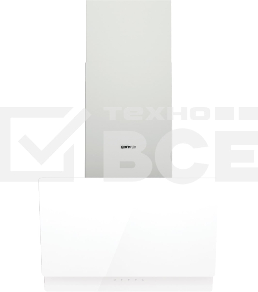 Вытяжка наклонная Gorenje WHI649EXGW белый, 60 см, 608 куб. м/ч, 63 дБ