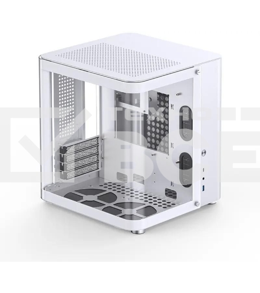 Корпус без блока питания JONSBO TK-1, Mini-Tower, TG, no fan, 1xUSB-A 3.2 + 1xUSB-C 3.2, mATX, mITX White