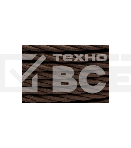 Провод ретро Bironi B1-424-72-150 2х1.5 матовый коричневый (уп. 150 м).
