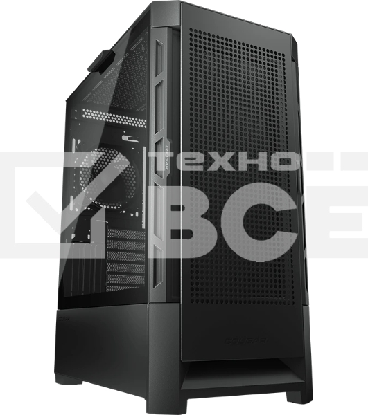 Компьютерный корпус Cougar Airface, 1x120мм Fan, без БП, черный, ATX