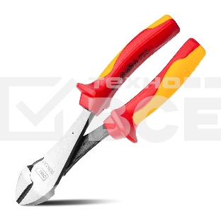 Диэлектрические усиленные диагональные бокорезы Deli DL512207 180мм, сталь Cr-V, сертификат VDE для работ под напряжением до 1000 В