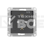 Механизм розетки 1-м СП AtlasDesign Aqua 16А IP44 с заземл. защ. шторки с прозрачной крышкой карбон SchE ATN441046, фото6