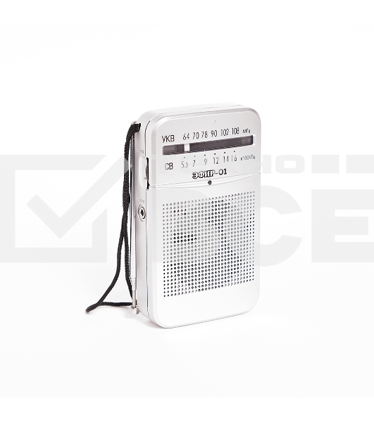 Радиоприемник ЭФИР 01 УКВ 64-108МГц, бат. 2*АА белый