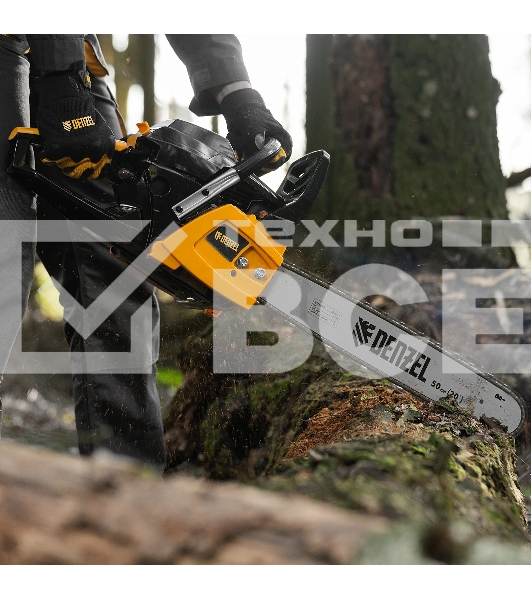 Пила цепная бензиновая Denzel DGS-5820, шина 50 см, 58см3, 4,1 л.с., шаг 0,325, паз 1,5 мм