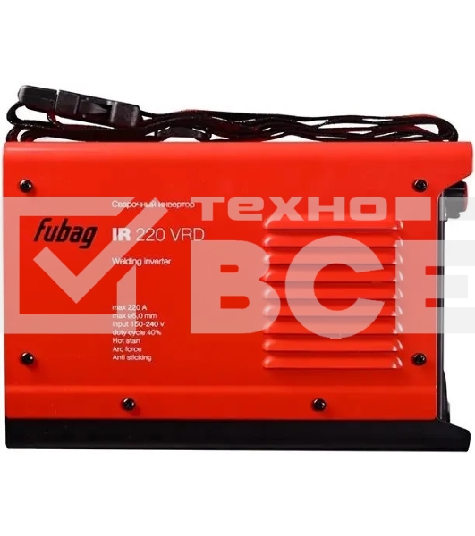 Сварочный аппарат Fubag Ir 220 Vrd инвертор ММА 11.7кВт