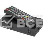 Приставка для цифрового ТВ Hyundai H-DVB440 черный, DVB-T2, DVB-T, DVB-C, HDMI, USB 2.0 x2, фото 1