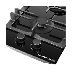 Варочная поверхность Kuppersberg FG 31 B, газ, High-Tech, 30 см, 2 конфорки, автоматический электроподжиг, газ-контроль, форсунки под сжиженый газ, SABAF конфорки, WOK конфорка, чугунные решетки, цвет черный, цвет фурнитуры черный, фото3