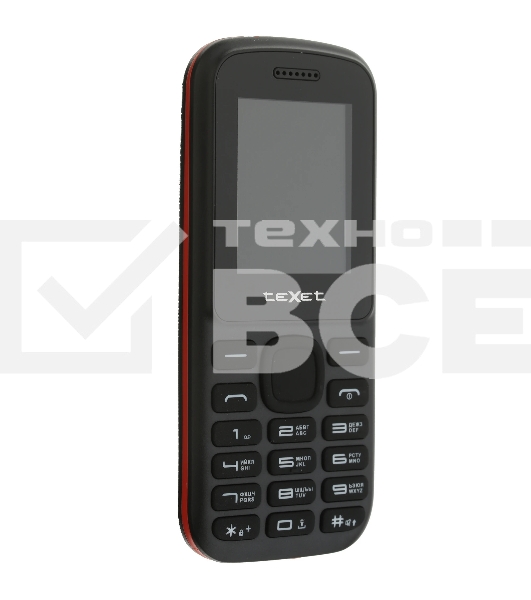 Мобильный телефон Texet TM-130 черный-красный