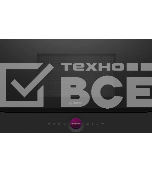 Встраиваемая микроволновая печь Bosch BEL7321B1 900Вт, 5 режимов, кварцевый гриль,инвертер, 21 л, черный, петли слева
