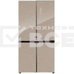 Холодильник LEX LCD505GIGID золотистый трехкамерный 321/144л морозилка снизу, No Frost, Side by Side, фото 1