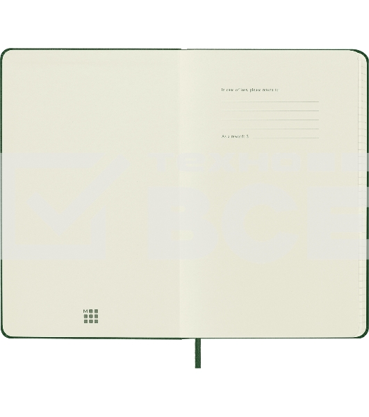 Блокнот Moleskine CLASSIC QP061K15 Large 130х210мм, 240 страниц, клетка, твердая обложка, зеленый