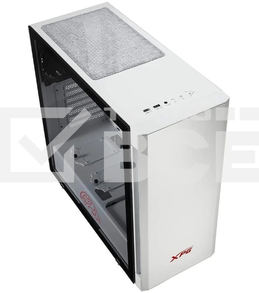 Компьютерный корпус XPG INVADER-WHITECOLOR BOXWORLDWIDE (ATX, подсветка ARGb, 2 вентилятора 120мм, стеклянная боковая панель,белый)