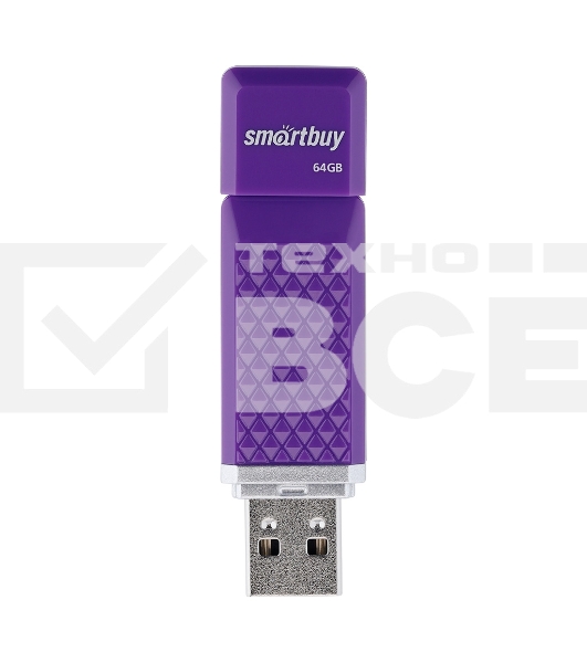 Флешка USB 2.0 64Gb Smartbuy Quartz series фиолетовый