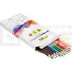 Карандаши цветные Silwerhof Color 2.8мм, шестигранный профиль, дерево, ассорти, 12 цветов, коробка с европодвесом, фото2