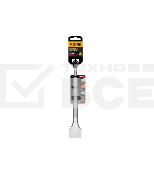 Зубило Denzel плоское, широкое, 25 х 50 х 360 мм, 40Cr, SDS MAX