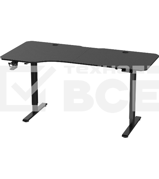 Стол игровой компьюерный Exos черн, 159x75L, высота 72-117 см