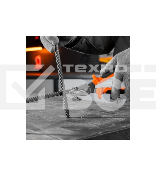 Плоскогубцы Sparta comfort 200 мм, комбинированные, шлифованные двухкомпонентные рукоятки