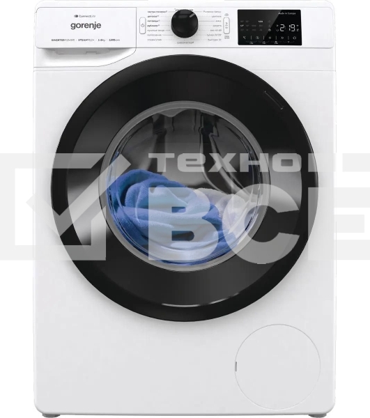 Стиральная машина Gorenje WPNEI82SBSWIFI/C белая, загрузка фронтальная 8кг, 1200 об/мин., класс: A+++