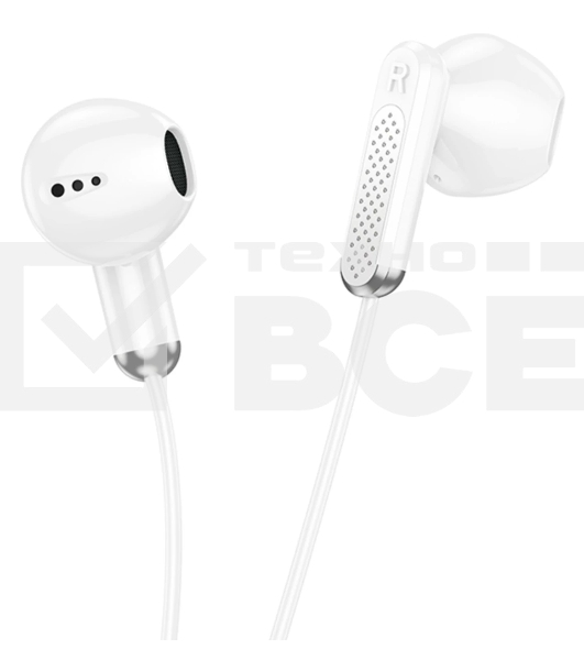 Проводные наушники Borofone BM89 Surpass белый, вкладыши