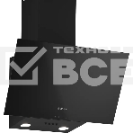 Вытяжка наклонная Bosch DWK63PJ60T 360 м3/ч, 60см, черный, Push buttons, фото 1