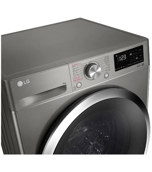 Стиральная машина LG F4R6VYGCP серебристый, загрузка фронтальная 8 кг, 1400 об/мин, класс A