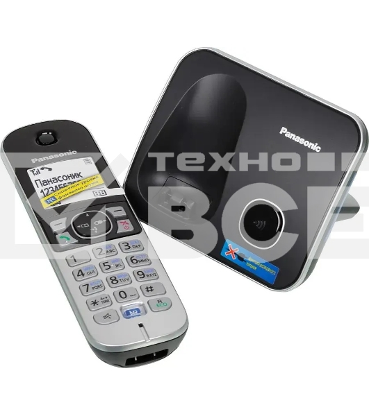 Телефон беспроводной (DECT) Panasonic KX-TG6811RUB (черный) {Беспроводной DECT,40 мелодий,телефонный справочник 120 зап.}
