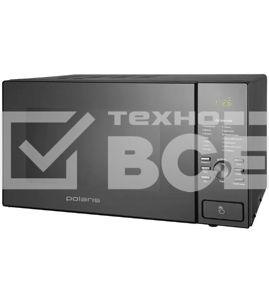 Микроволновая печь Polaris PMO 2303DG черный, 23 л, 1400 Вт, переключатели - кнопки/поворотный механизм