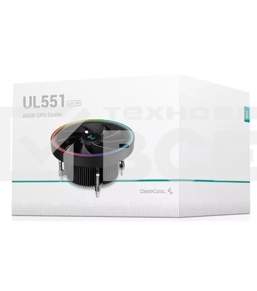 Кулер для процессора DEEPCOOL UL551 черный, 136 мм, алюминий, 1800 об/мин, 26.8 дБ, 4 pin, 95 Вт, 71 мм