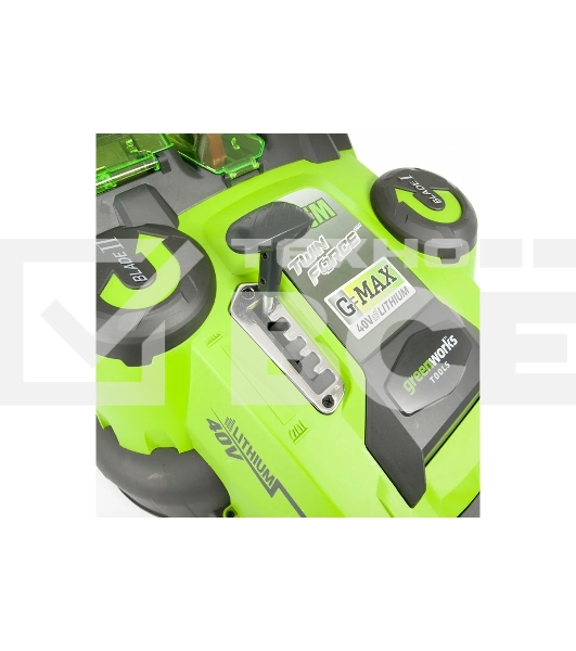 Газонокосилка аккумуляторная GreenWorks G40LM49DB, TwinForce, 40V, 49 см, без АКБ и ЗУ  (2500207)