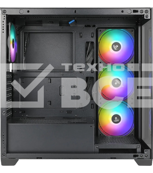 Компьютерный корпус Azza Neptune черный без БП ATX 5x120mm 2x140mm 2xUSB2.0 1xUSB3.0 audio bott PSU