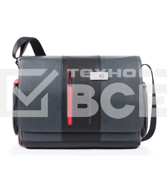 Сумка мужская Piquadro Urban CA1592UB00/GRN серый/черный натур.кожа