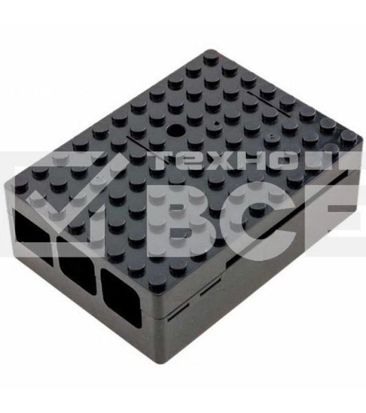 Корпус RA182 black для микрокомпьютера Raspberry Pi 3 ACD Black ABS Plastic Building Block case for Raspberry Pi 3