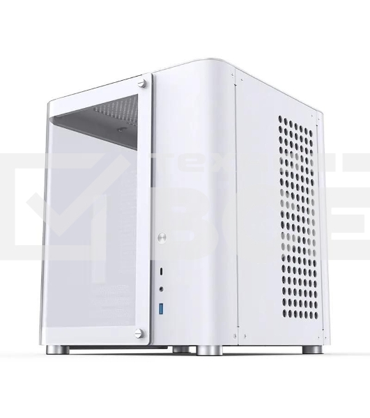 Корпус без блока питания JONSBO TK-1, Mini-Tower, TG, no fan, 1xUSB-A 3.2 + 1xUSB-C 3.2, mATX, mITX White