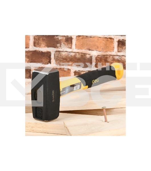 Кувалда Deli DL447010 1000 гр Фибергласовая рукоять.