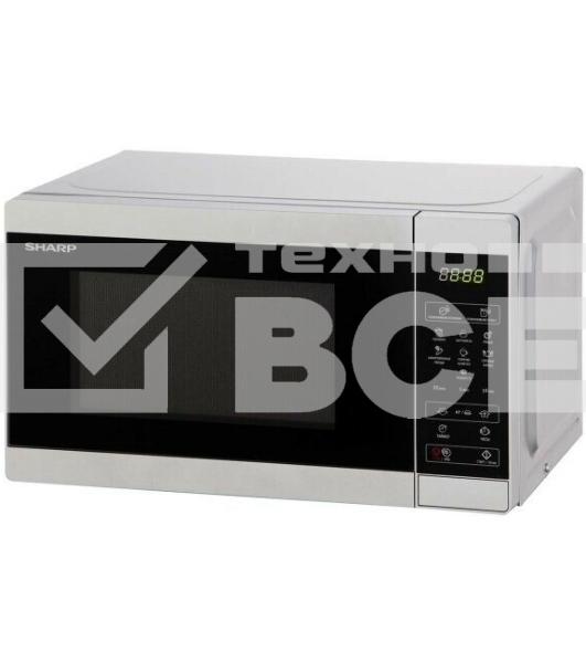 Микроволновая печь Sharp R2800RSL серебристый, 20 л, 800 Вт, переключатели - сенсор
