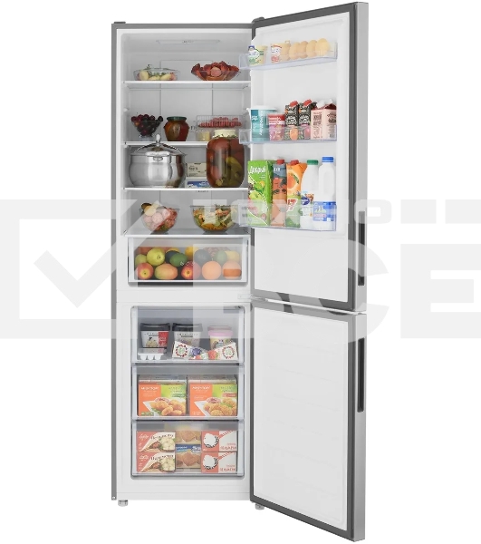 Холодильник Haier CEF535ASD серебристый двухкамерный, 241/105л, морозилка снизу, No Frost