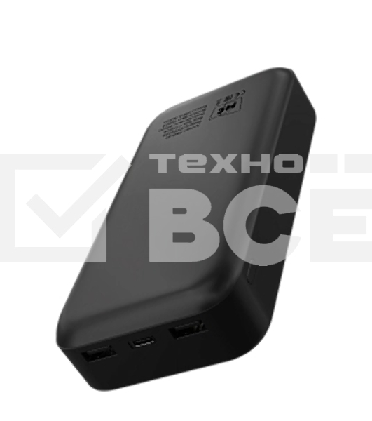 Портативный аккумулятор MORE CHOICE (4620202552914) PB25-20 20000mAh 2USB+Type-C+1micro USB 2.0A, черный