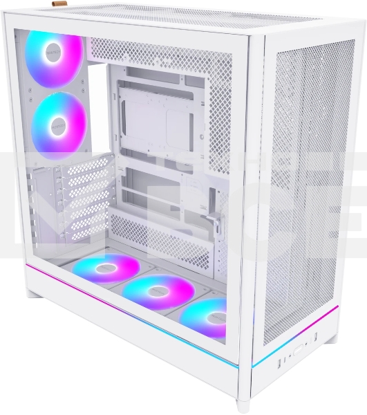 Компьютерный корпус Montech HS01 PRO белый без БП ATX 5x120мм 2xUSB 3.0 1xUSB3.1 audio